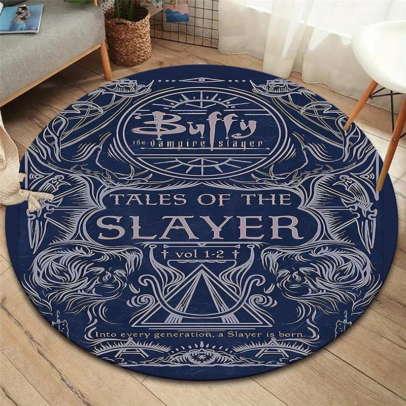 Круглый ковер Баффи - Истребительница вампиров, Ковер для гостиной, спальни, дивана, игровой комнаты, Нескользящий коврик для пола 120cmx120cm