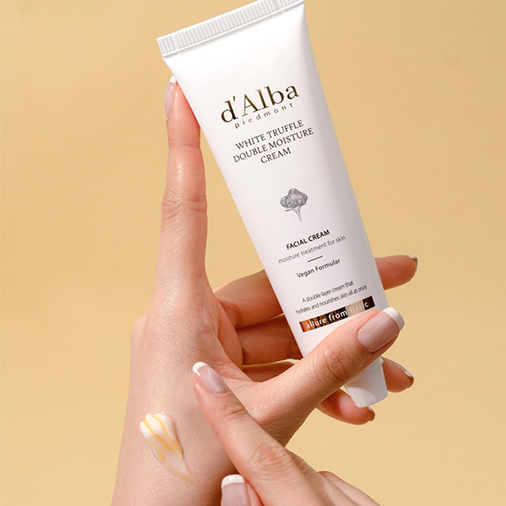 d'Alba White Truffle Double Moisture Cream, 60ml, Moisturizing Cream, Face Serum, Night Cream