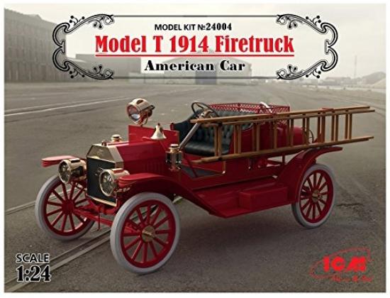 Maquette ICM Camion De Pompiers T 1914 Avec Équipage - Échelle 1:35 - Neuf En Boîte