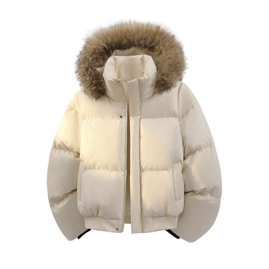 Herrjacka i PU-läder med Örn - Vinterparkas i Amerikansk Stil