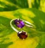 Natural Amethyst Garnet Gemstone 925 Sterling Silver Ring Size 10 US, Gift A 40