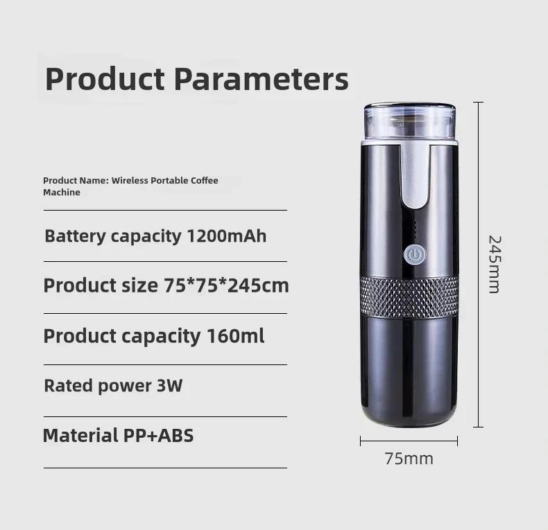 Portable Capsule Coffee Maker Electric Coffee Brewer For Ground Coffee and KCUP Capsule Coffee Without Heat Function