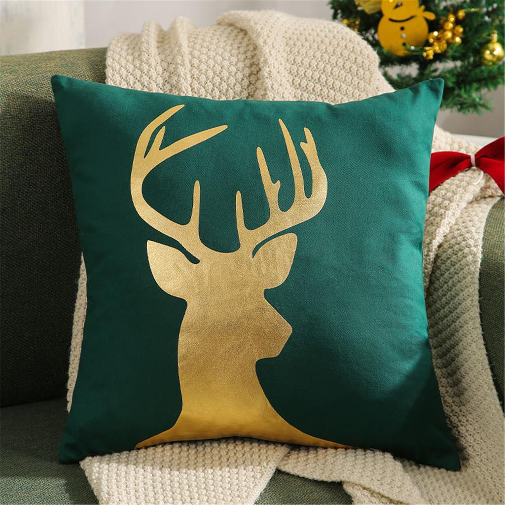 Christmas Decorative Pillow Cover 45x45cm Throw Pillowcase Christmas Decorations Home Cushion Cover for Sofa Bedroom