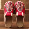Women's Embroidered Ethnic Style Linen Flats - Spring/Summer