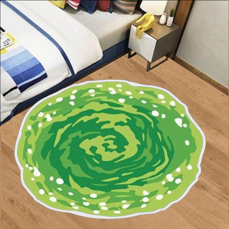 

Dreamy Vortex Carpet - Yellow and Green Double-Colored Spot Design for Living Room and Bedroom - Modern Home Decoration 80X80CM(2.6X2.6FT