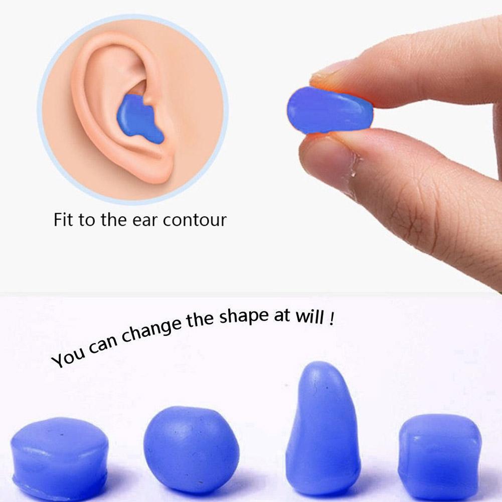 2/4/6/8X Silicone Ear Plugs Noise Reduction Sleep Anti Canceling Sound Insulation Earplug Protection Sleeping Reusable Ear Plugs