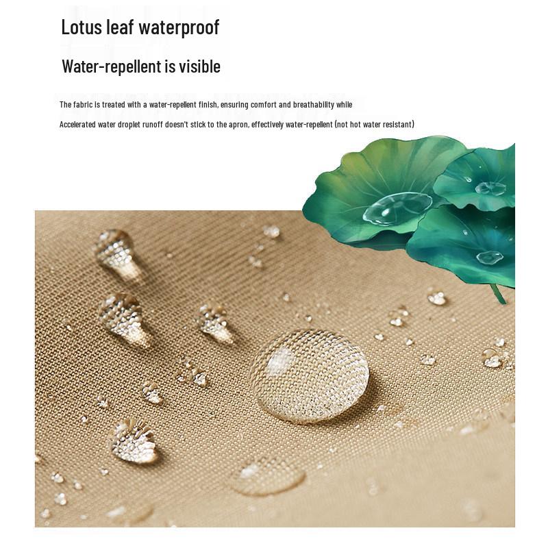 Men's Waterproof Oil-proof Logo Print Kitchen Apron for Home & Commercial Use