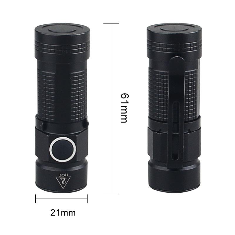 Mini Torch LED Rechargeable Flashlight 395nm/Red/White Portable Pocket Pen Flashlight High Power Bank Camping Waterproof Lantern