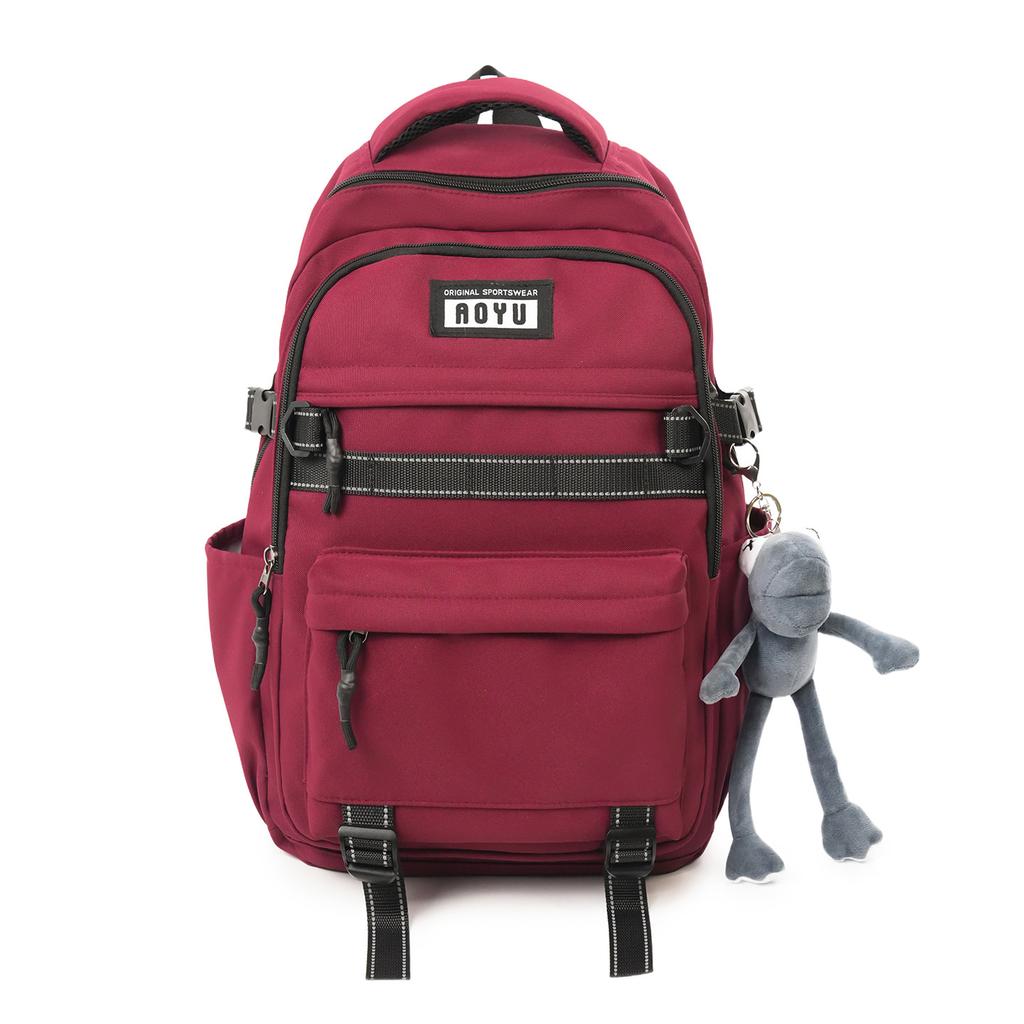 Schoolbag Japanese simple large-capacity schoolbag for male and female junior high school students High school students Durable backpack