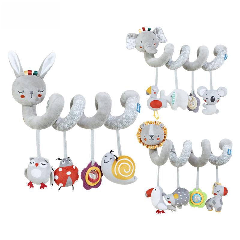Aipinqi Grey Animal Baby Crib Soothing Toy and Bed Pendant.