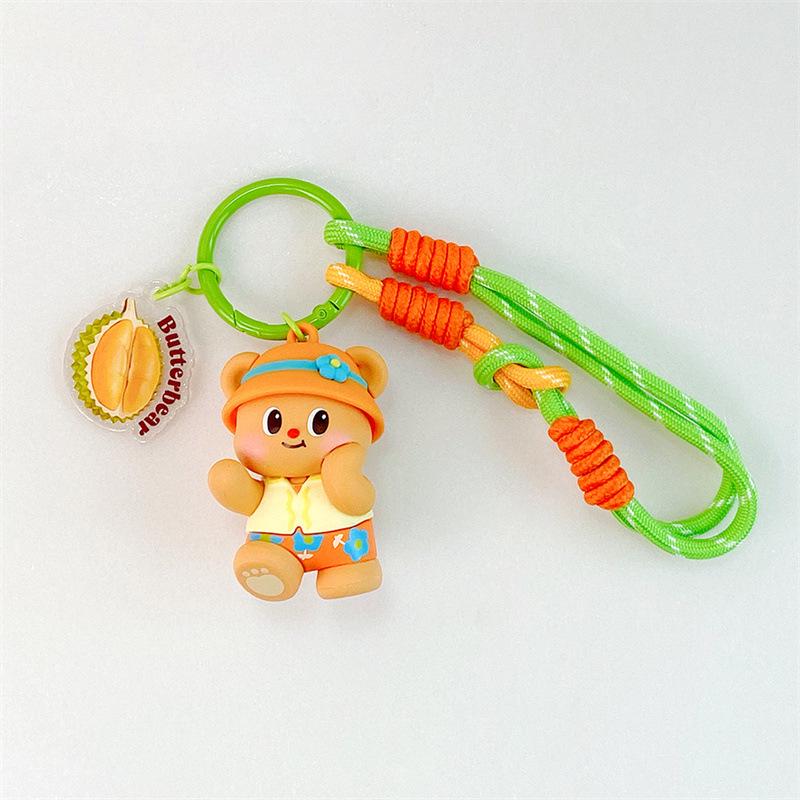 Little Bear Naughty Cool Pants Cartoon Keychain: Cute Couple & Bestie Bag Charm