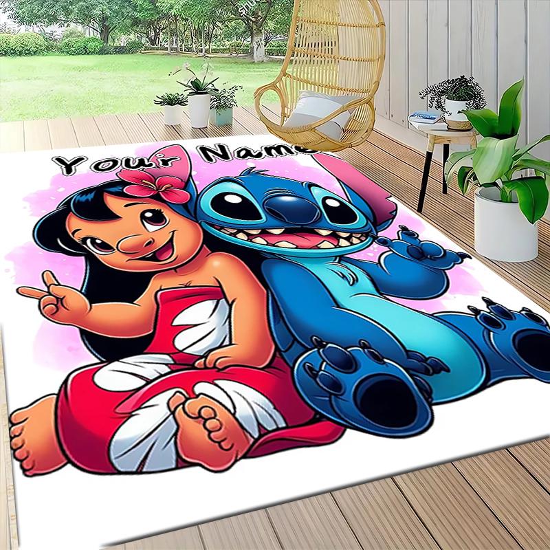 Custom Name Cosmic Angel Stitch Carpet Rug Customizable Soft Washable Anti-Slip Home Living Room Sofa Mats Personalized Rug. 0909367