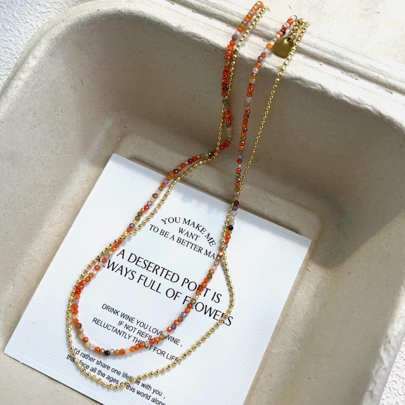 Exclusive, Low-key, Luxurious, Retro Beaded Necklace for Women, Collar Chain, Neck Chain, Gift