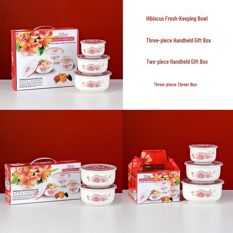 Ting Le Ceramic Fresh-Keeping Bowl Set