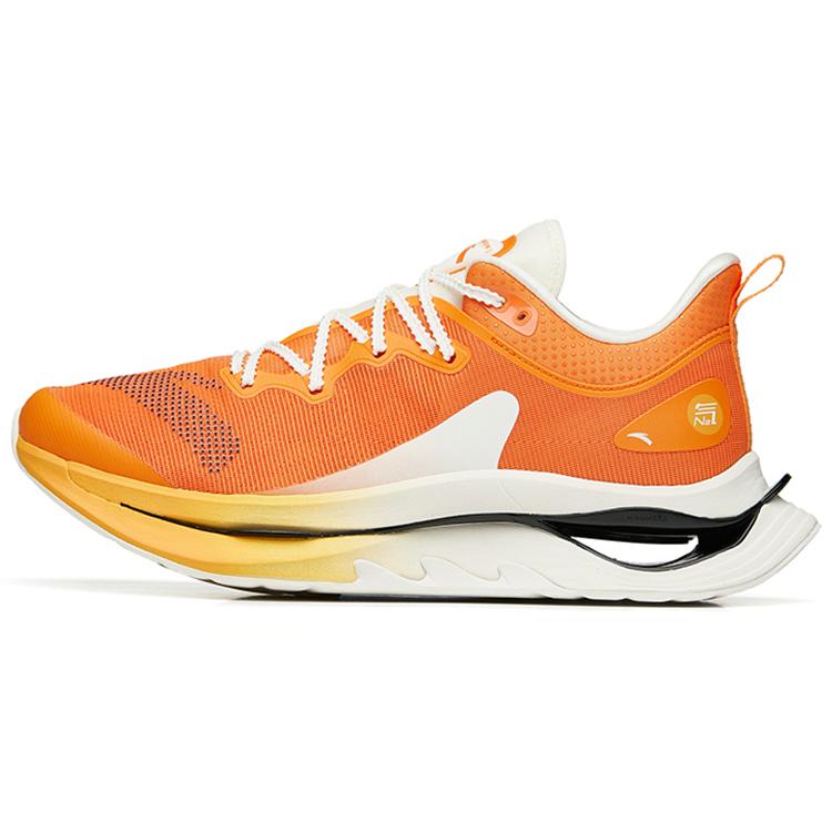 New Anta Running Collection Anti Slip Wear Resistant Low Top Running Shoes Men's Sunset Orange 112225680A-2