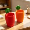 Office Supplies Desk Organizer 3D Printed Carrot Pen Holder, Cute Desktop for Pencils and Makeup Girls Brushes, Large Capacity Stationery Storage