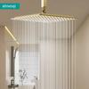 12 Inch Rain Shower Head SUS304 Stainless Steel Ultra Thin Square Fixed Overhead Shower Easy Clean Nozzle Bathroom Fixture