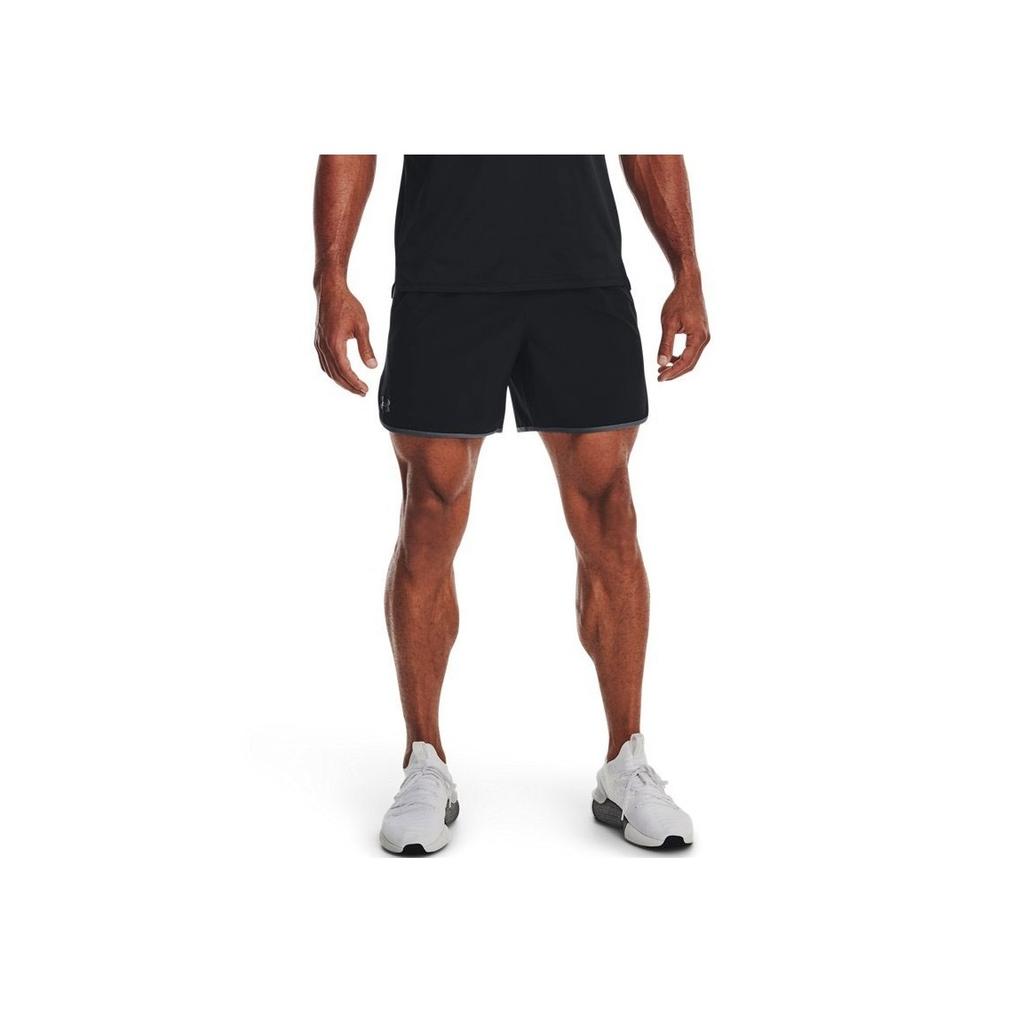 Under Armour Solid Color Elastic Waist 6-Inch Training Shorts Men Bottoms Black 1377027-001