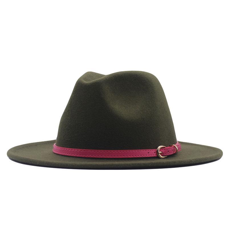 Women's Wool Fedora Hat with Flat Brim - Autumn/Winter Accessory in Solid Black Jazz Style