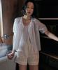 STEP AROUND Pintuck Strap Half Sleeve Blouse_White