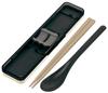Skater Chopsticks and Spoon Combo Bento Adult Silent Silicone Made In Retro French CCS3SAAG Set, 18cm, Antibacterial, Box, Size, Cushions, Japan,