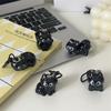 1 Piece Q Cute Big-Eyed Cat Star Keychain Black Cat Pendant Cartoon Girlfriend Small Gift Bag Decoration Diy Accessories
