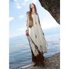 Sancai 2025 Autumn Faux Suede Boho Tassel V-Neck Vest