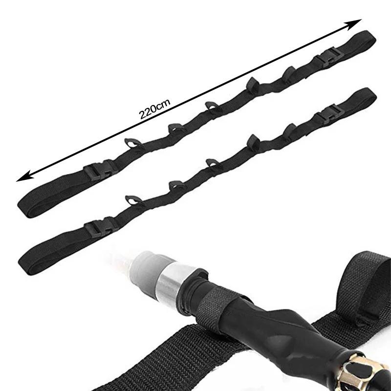 Convenient Fishing Rod Holder Vehicle Carrier Strap 1PC Adjustable Fishing Gear Belt for Car Travel Portable Fishing Accessories