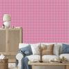 Geometric Rhombus Wallpaper Purple, Powder Pink and White 50x1000