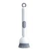 Household Refillable Rotating Pot Brush Dishwashing Pot Cleaning Brush Kitchen Refilling Pot Brush Long Handle Revolving Cleaning Brush