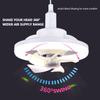 Ceiling Fan Light LED 360° Rotation Fan Lamp For Living Dining Room Bedroom 3 Gear Wind Speed Periodic Fan Decorative Lamp