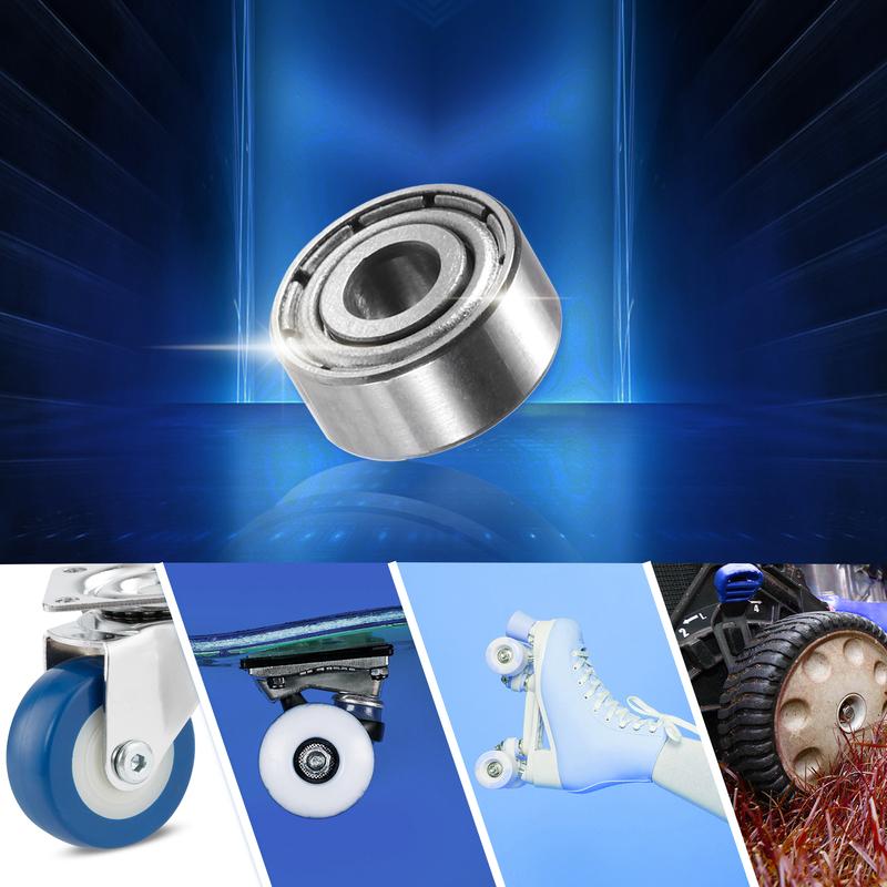 Motoforti MR93ZZ 3x9x4mm Bearings Double Shielded Deep Groove Ball Bearings Silver Tone - Pack of 5