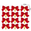 12/240pcs Christmas Bows Hanging Decorations Gold Silver Bowknot Christmas Tree Ornaments New Year Xmas Party Gift Decoration