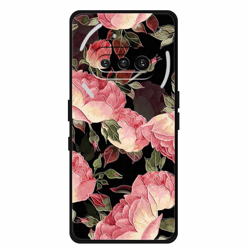 For Nothing Phone (3a) Case 3D Relief Flower Emboss Black Silicone Funda For Nothing Phone 3A A059 3D Back Cover Cartoon Bumper