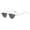 New Triangle Cat Eye Sunglasses Vintage Alloy Sun Glasses Women Unique Elegant Black Gold Shades Oculos Feminino 2024 Summer