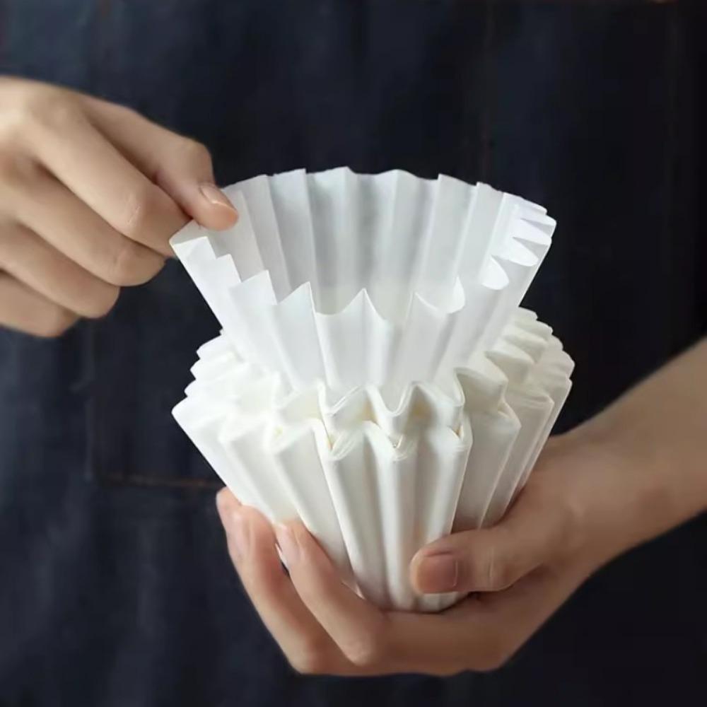 Paquete de 100 filtros de café desechables, filtro de café manual de goteo, embudo de papel, herramienta de cocina