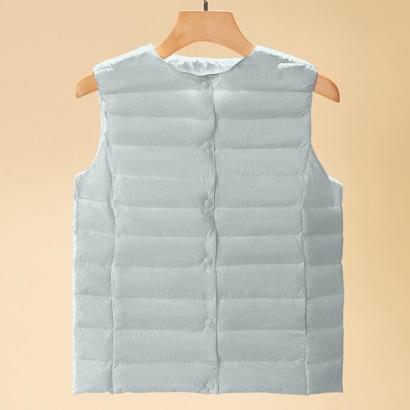 Women's Lightweight Down Jacket, Color, Down Vest With Pockets