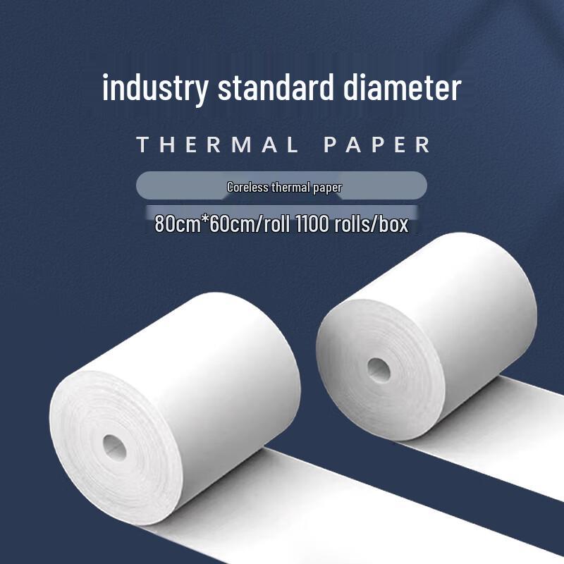 80mm x 60mm Coreless Thermal Receipt Paper Rolls