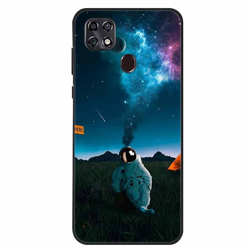 

Для ZTE Blade 20 Smart Чохол-книжка Астронавт ТПУ М яка Силіконова Задня Кришка Чохол для Телефона Для ZTE Blade 10 Smart V1050 Коке Людина в Космосі Funda -ZTE Blade 10 Smart