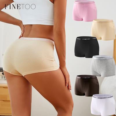 Culotte en coton pour femmes, Boxer taille haute, slip confortable, caleçon femme