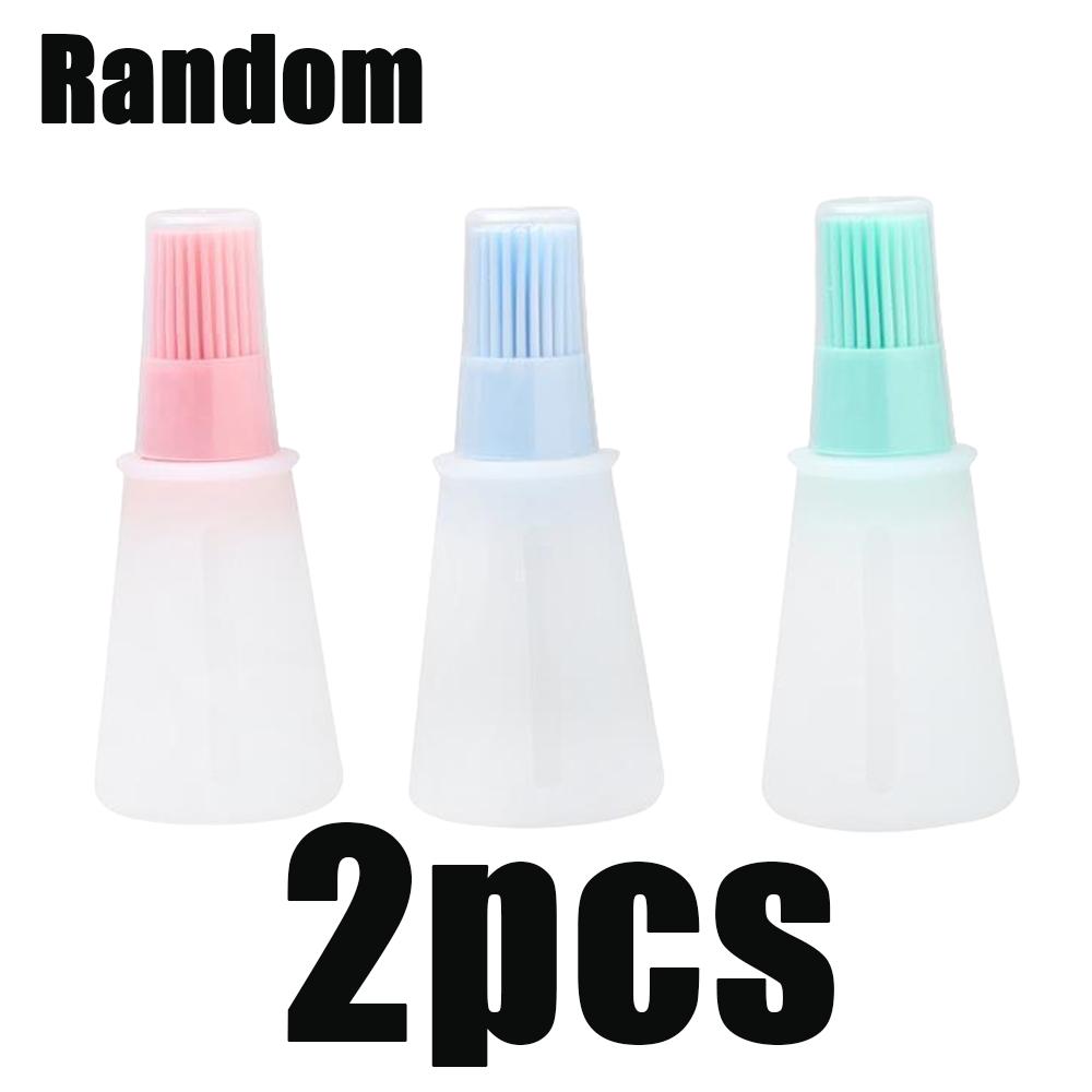 1/2/3pcs Silicone Oil Bottle Brush Oil Dispenser Bottle Barbecue Grill Oil Brushes Kitchen Pastry Steak Baking Household Tools