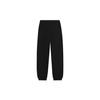 Li Ning Sports Lifestyle Series Solid Color Fleece Thickened Elastic Waist Tapered Knit Sweatpants Women Bottoms Black AKLTC08-1