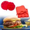 Versatile Eight Cavity Silicone Hamburger Patty Maker For Homemade Burger Delights