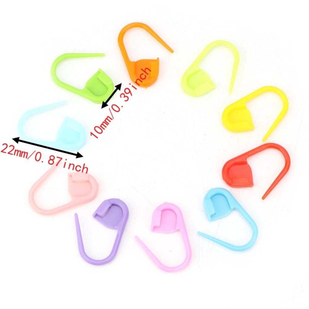 260pcs 10 Colors Knitting Stitch Markers Plastic Material Needle Clip Design Locking Stitch Markers Storage Case Included