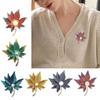 Elegant Maple Leaf Brooch With Secure Closure Clothing Fastener For Women Fashion Jewelry Party Garment Accessories