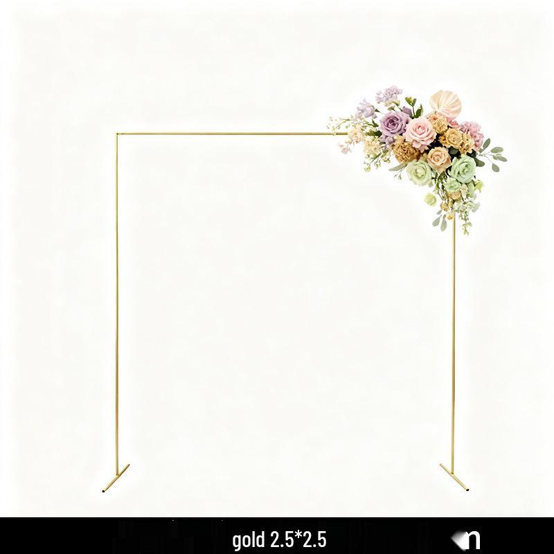 Popular 7.2ft Gold Wrought Iron Archway for Balloons, Photography, or Outdoor Wedding Aisles