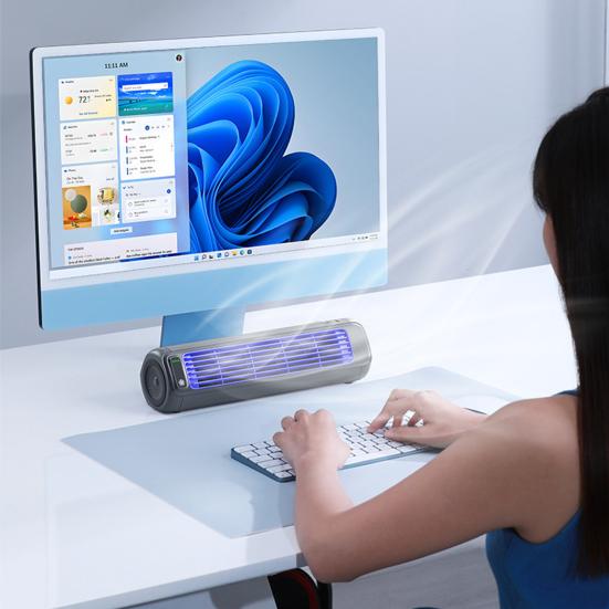 Portable Air Conditioner, High-Speed Quiet Desk Fan with 3 Speeds & Long Battery Life, Wall Mount Air Cooler for Bedroom Office Home