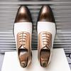 Golden Sapling Casual Business Shoes Men Patchwork Leather Oxfords Dress Flats Leisure Office Men's Formal Wedding Shoes