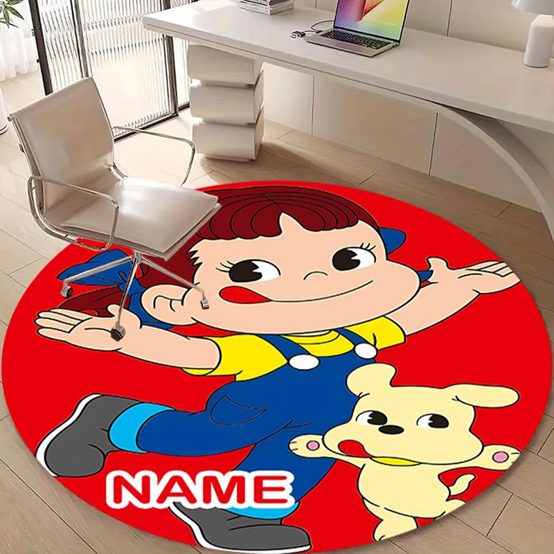 Personalized M-Milky Round Chair Office Rug - Perfect for Mat, Office Chair & More - Ideal Gift for Birthdays and Holidays