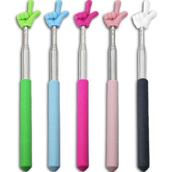 5PCS Pointer Stick For Classroom – Multipurpose Teacher Pointer Stick, Extendable Classroom Pointer And Finger Pointer Stick, Engaging Colors –